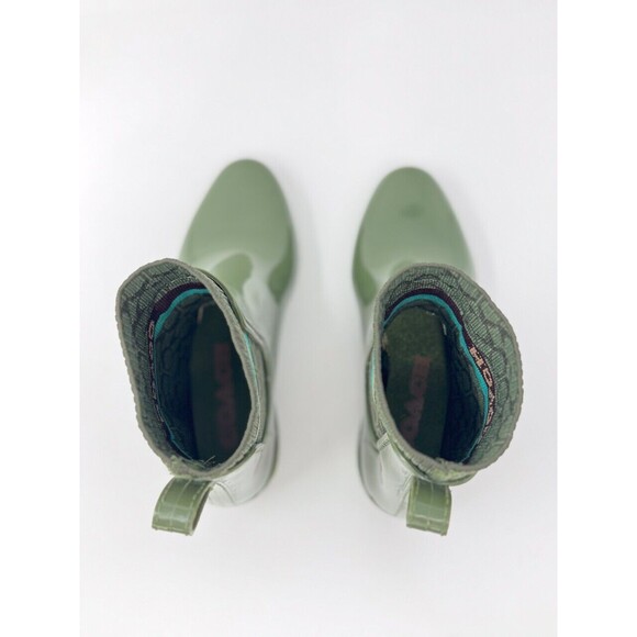 Coach Womens Boots Green Rivington Rubber Rain Bootie PVC Chelsea Pull On US 5 B - Picture 6 of 7